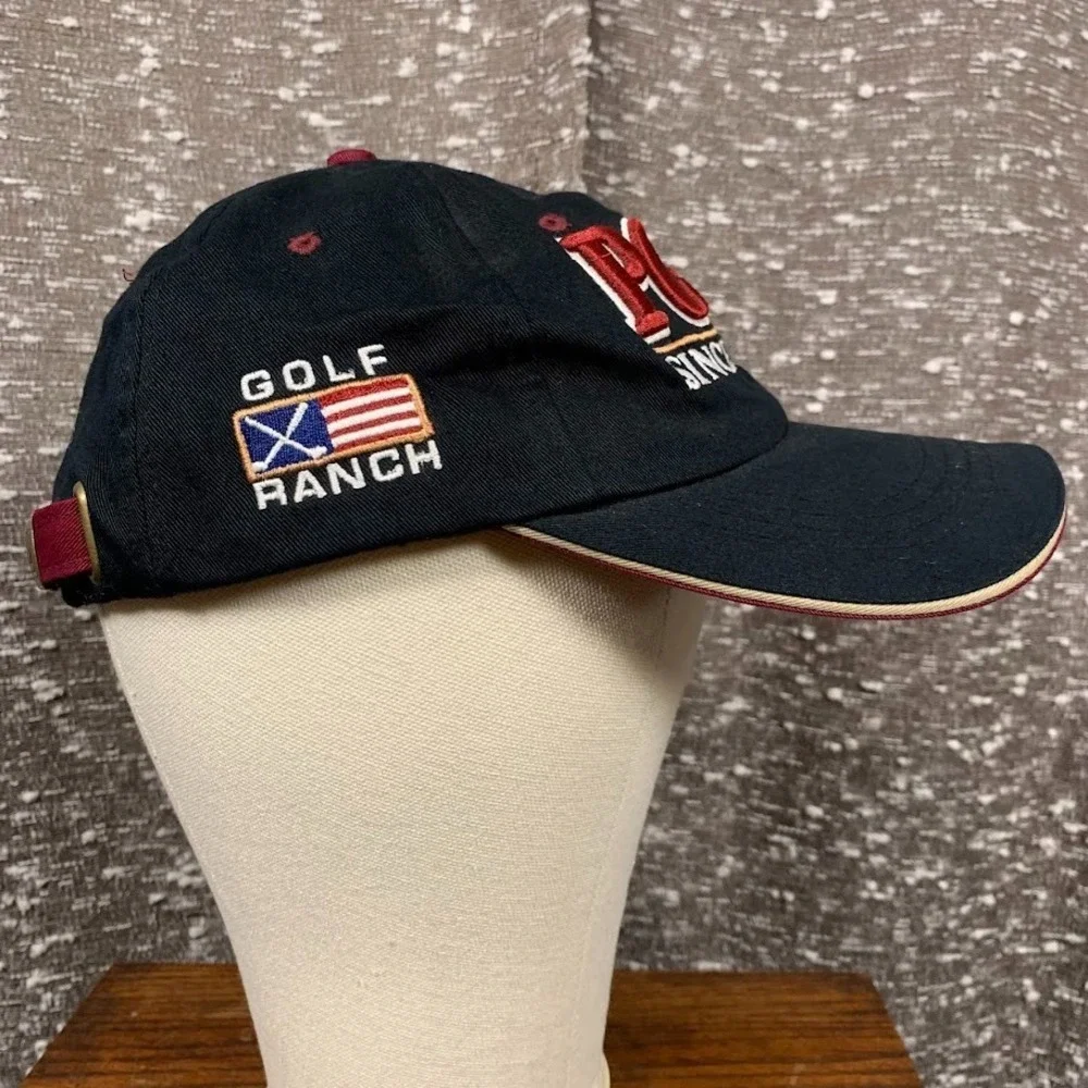 Vintage PGA Golf Golf Ranch Adjustable Strapback Baseball Cap Hat Ahead Headgear